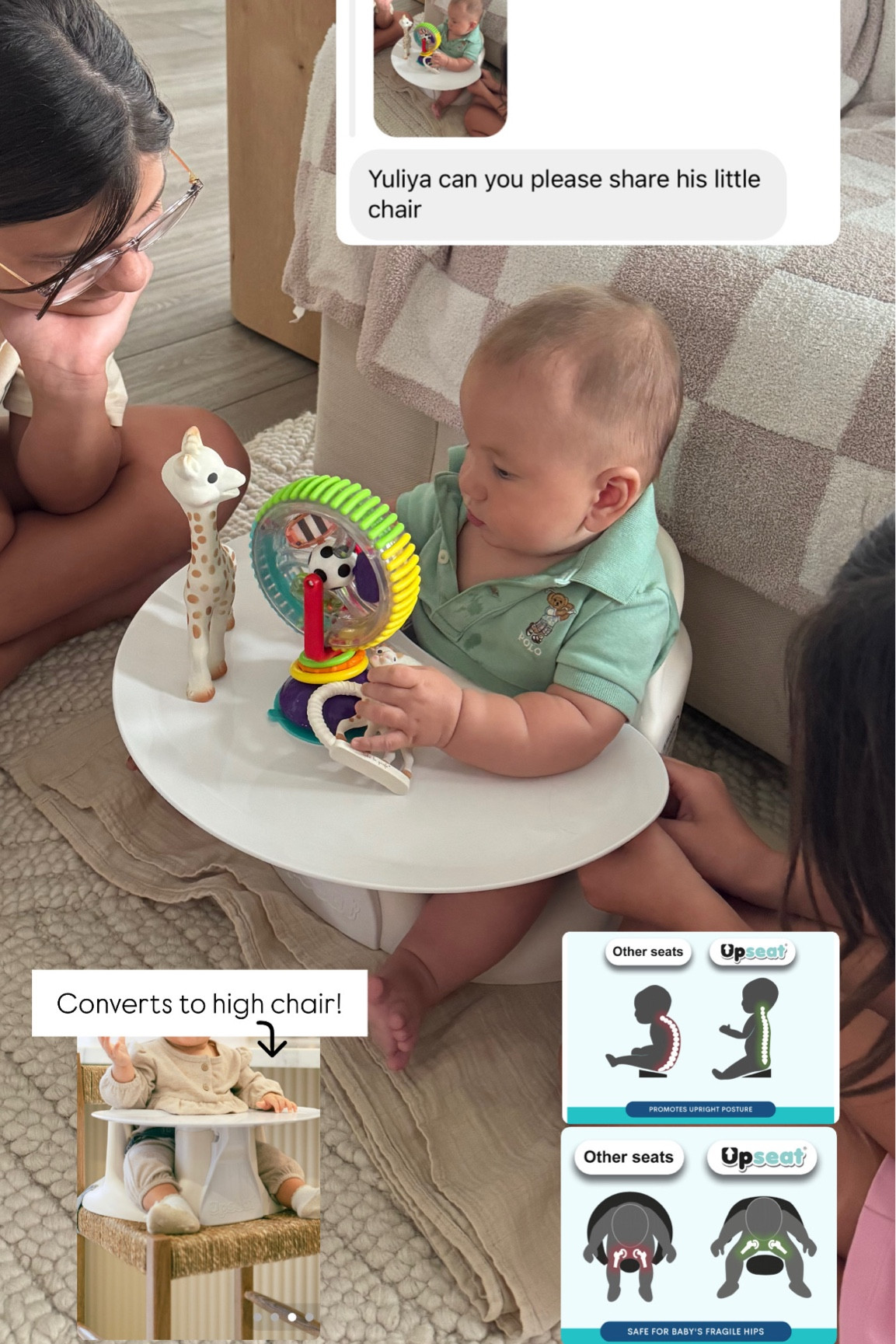 Baby chair / high chair / 4 months old

Best baby activity chairs / baby registry/ Upseat / play time 

#LTKBump #LTKGiftGuide #LTKBaby