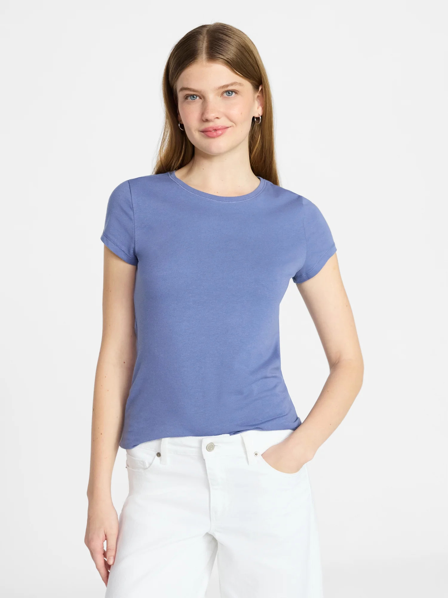 No Boundaries Crew Neck Tee with Short Sleeves, 1 or 3-Pack, Women’s | Walmart (US)