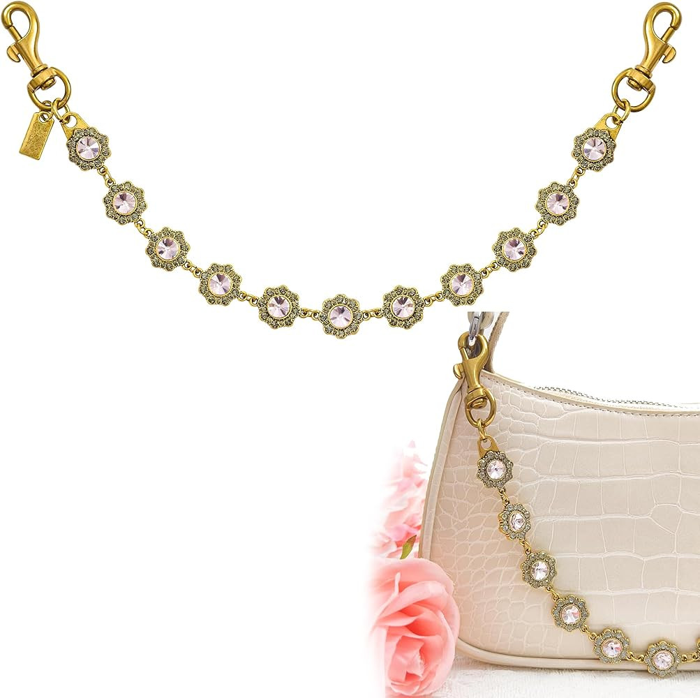 Vintage Gold Bag Charms Purse Extender Chain Floral Cute Wallet Keychain Accessories for Women's ... | Amazon (US)