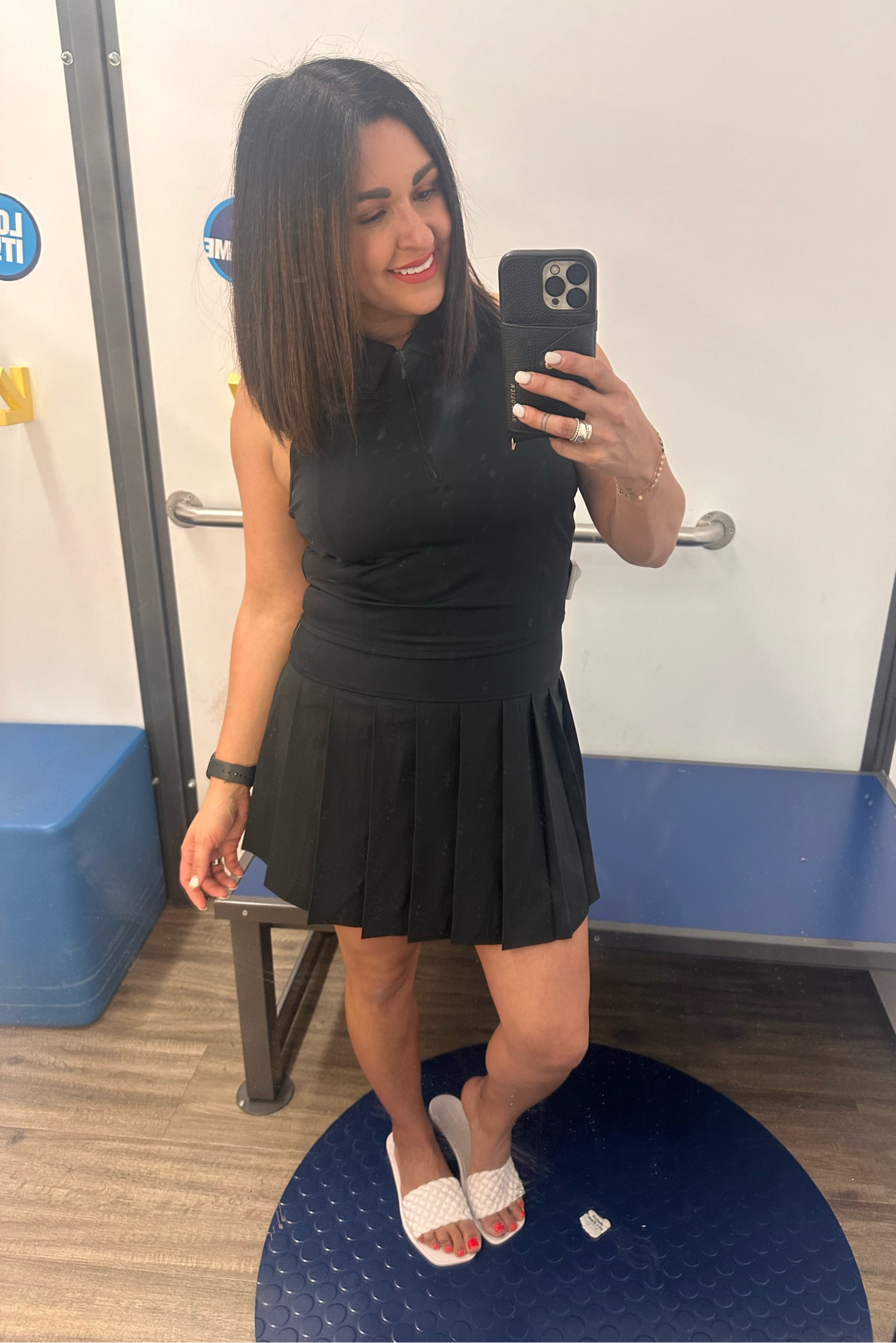 If I were a tennis player I would wear this everyday. I love the cute half zip top and tennis skirt bottom. Ready for any sweat workout  

#LTKfindsunder100 #LTKstyletip #LTKfitness