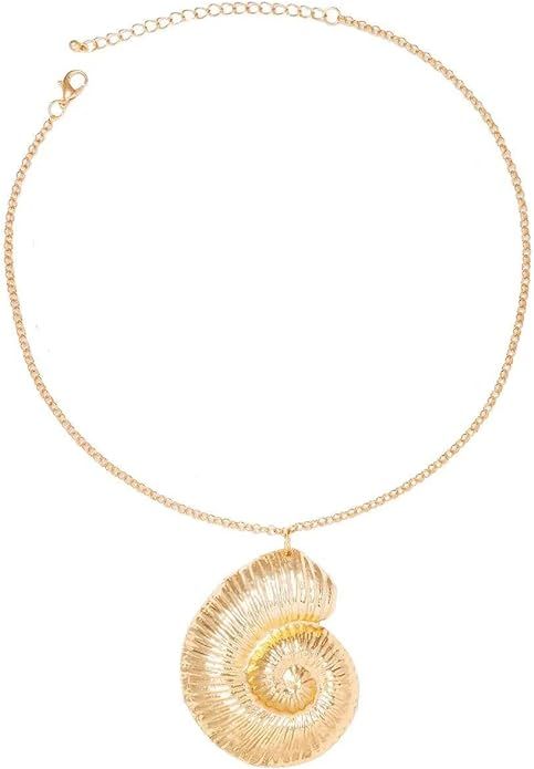Sea Witch Shell Necklace - Enchanting Sea Witch Jewelry for Villain Fans. Cute Gold Metal Shell N... | Amazon (US)