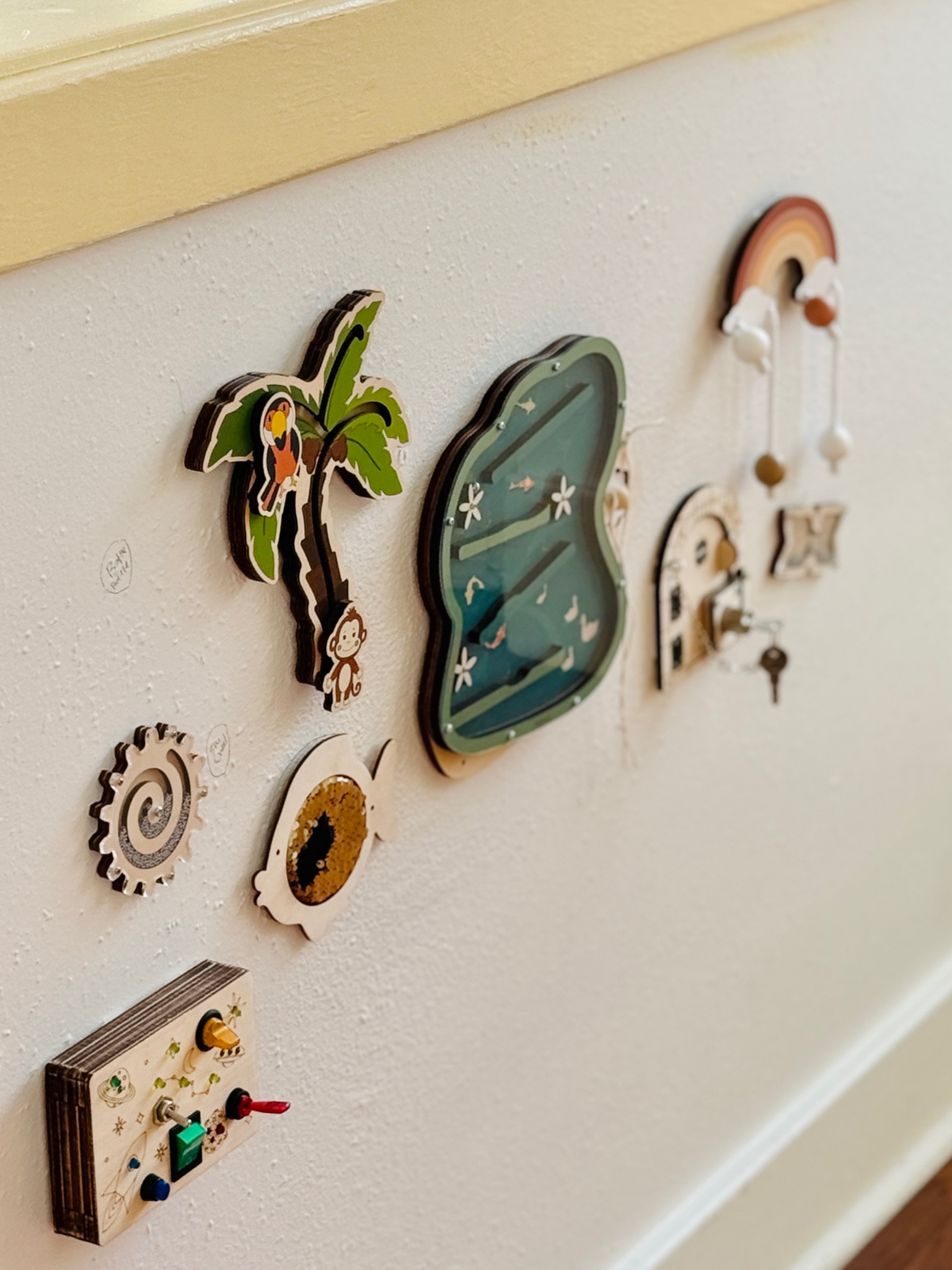 Individual busy/fidget wall pieces to create what you want!

#LTKGiftGuide #LTKKids #LTKFamily