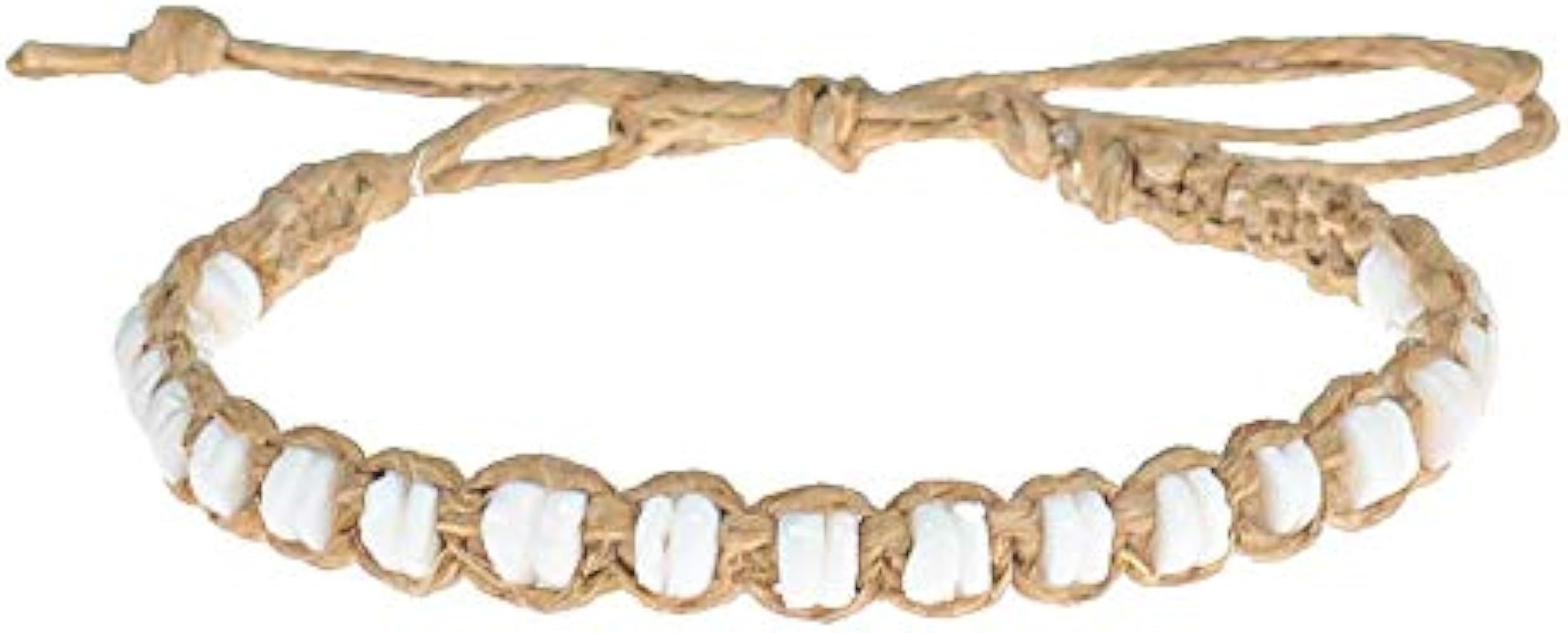 Amazon.com: BlueRica Puka Shells Beads on Hemp Anklet Bracelet: Clothing, Shoes & Jewelry | Amazon (US)