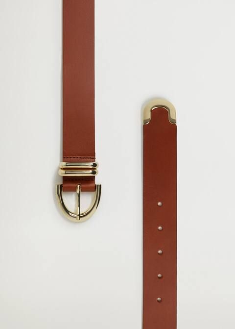 Buckle leather belt | MANGO (UK)