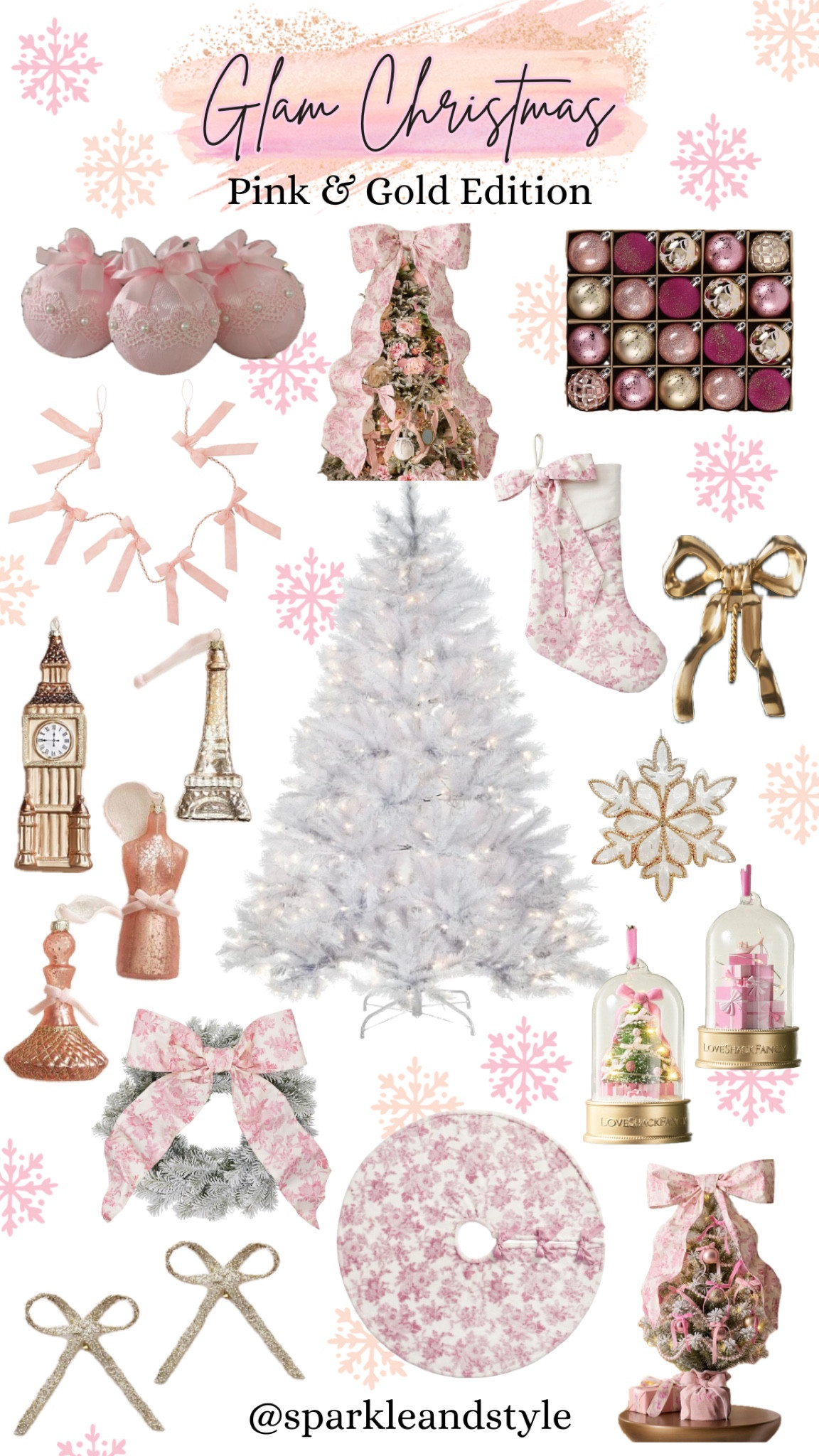 Glam Christmas: Pink & Gold Edition 🩷🤍

Christmas decor, Christmas tree, Christmas ornaments, Christmas ribbon, Christmas tree skirt, christmas stocking, Christmas wreath, Christmas tree topper, Christmas stocking holder, pastel pink, gold, and white Christmas decor, white Christmas tree, pink and white nutcracker, pastel Christmas ornaments, pink velvet ornaments, pink ruffle Christmas tree skirt, pink, white, and gold christmas stocking, pink and gold ornaments, pink and gold Christmas tree topper, gold bow ornaments, gold bow stocking holder, floral bow wreath, pink bow garland, white snowflake ornament, floral ornaments, pink pearl ornaments, gold snowflake ornaments, floral bow tree topper, loveshackfancy christmas, love shack fancy, pink floral bow Christmas stocking, home interior, home decor, home accessories, home decoration, glam Christmas decor, girly girl Christmas, Luxe Christmas, elegant Christmas, classy Christmas, Christmas tree decorations, Christmas decorations

#LTKSeasonal #LTKHome #LTKHoliday