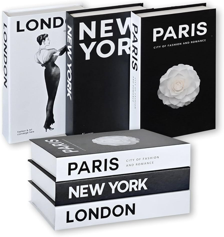 Decorative Books for Home Decor,Set of 3 Stylish Fake Books of Room Books Decor Aesthetic,for Cof... | Amazon (US)