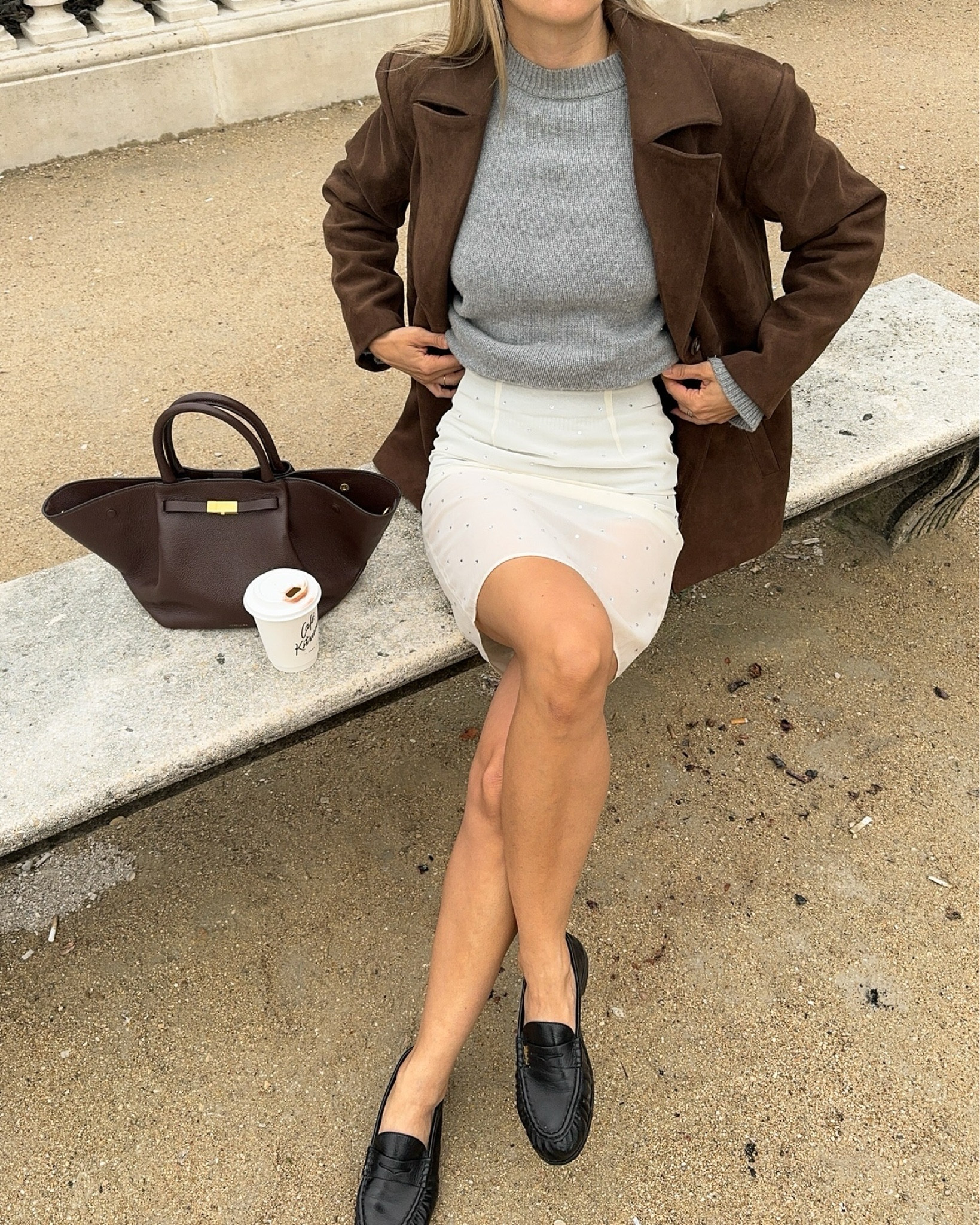 A fall favourite 🫶🏼 brown suede blazers and sheer pencil skirts with YSL loafers x 

#FashionMonth #LTKaustralia #LTKstyletip