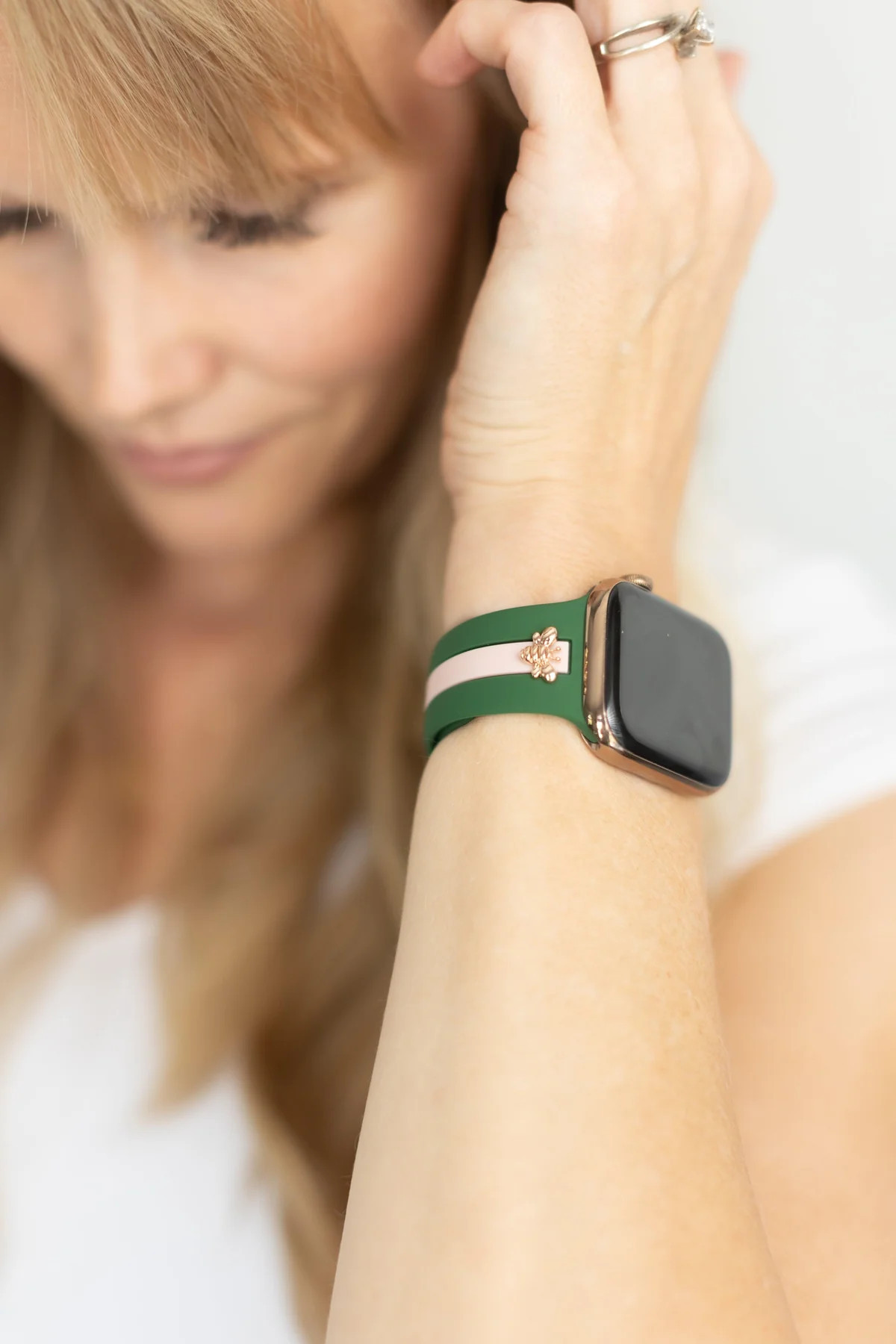 Honey Bee Me Pink and Green Apple Band | StrawberryAvocados