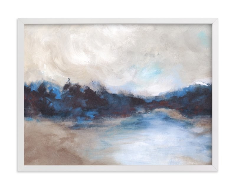 "Saint Mary's Lake" - Painting Limited Edition Art Print by Lorent and Leif. | Minted