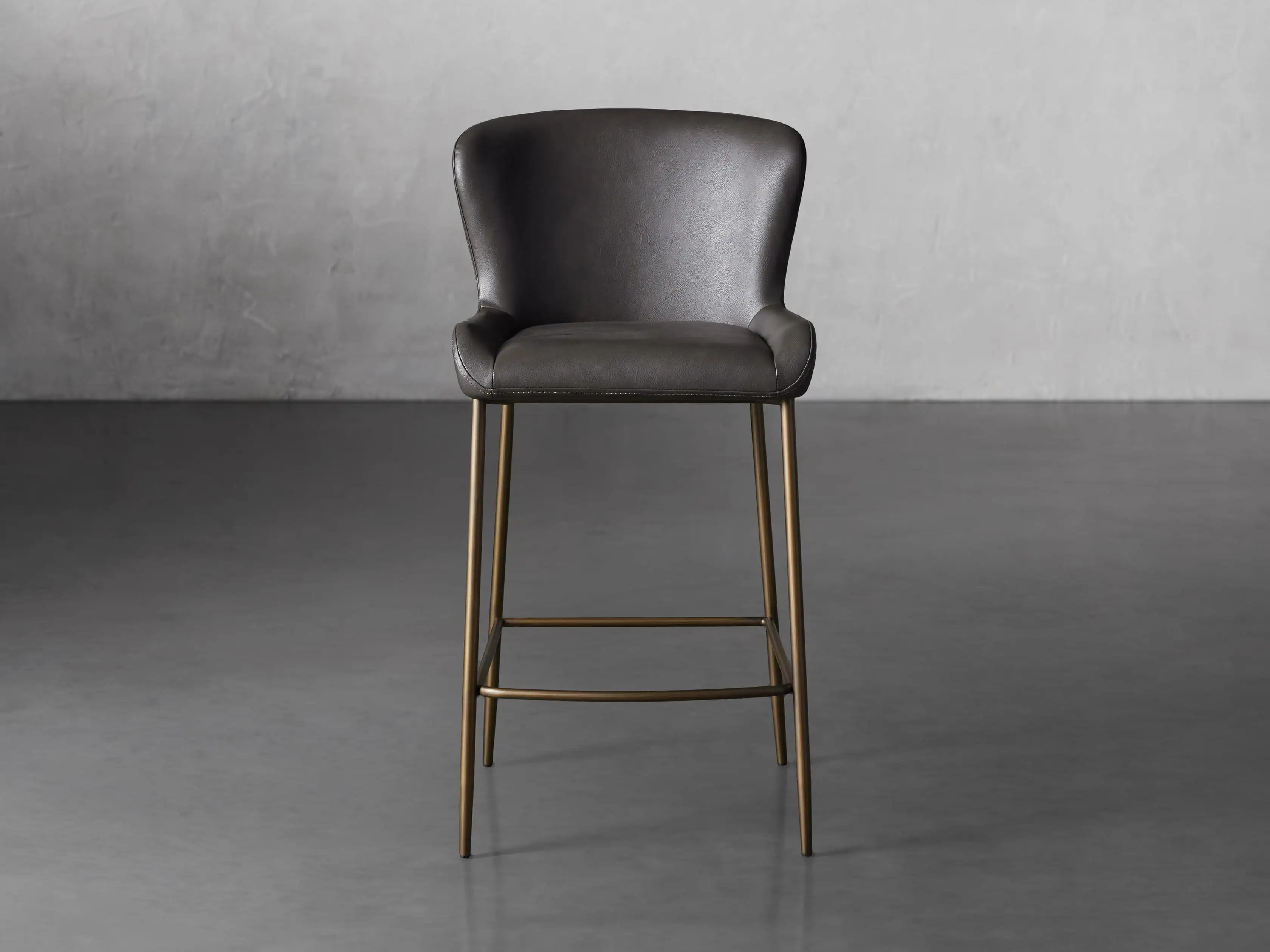 Kirsten Faux Leather Stool | Arhaus