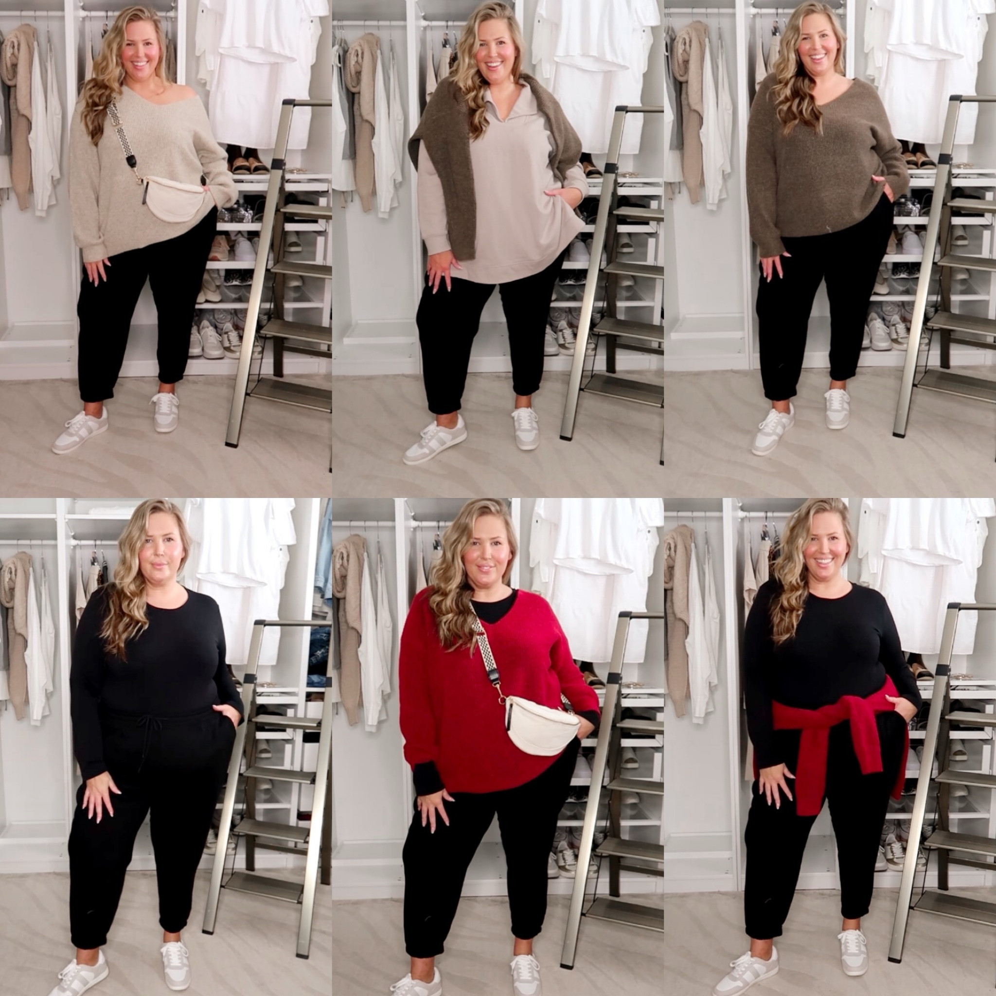 These joggers fit SO well and true to size - I wear the 2X! Also wearing a 2x in the bodysuit, sweaters and tunic pullover! The sweaters have plenty of room but if you want it to be more fitted you could size down! Tunic runs true to size! Crossbody belt bag is plus size friendly! Shoes are memory foam and so so comfy!

#LTKSaleAlert #LTKPlusSize #LTKSeasonal