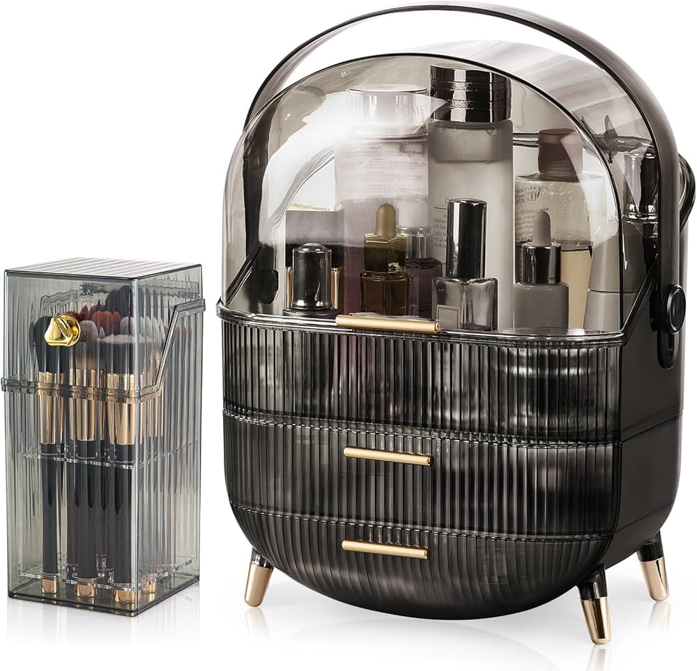 CANITORON Makeup Organizer,Large Capacity Skincare Organizer for Vanity,Cosmetic Organizer with 2... | Amazon (US)