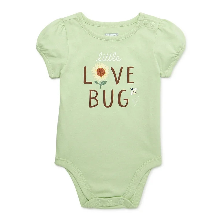 Garanimals Baby Girls Short Sleeve Graphic Bodysuit, Sizes 0/3M-24M | Walmart (US)