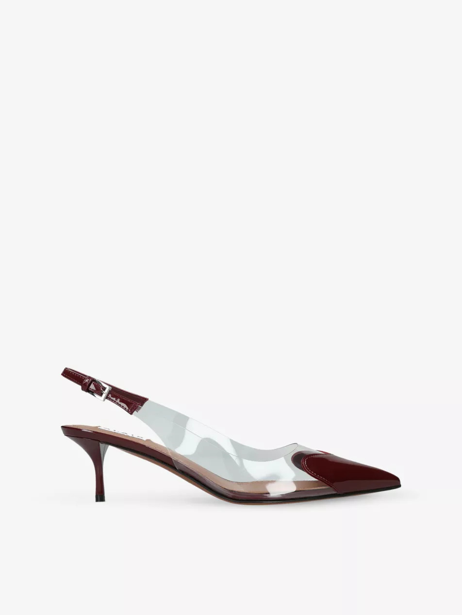 Coeur 55 Patent-Leather Heeled Slingbacks | Selfridges
