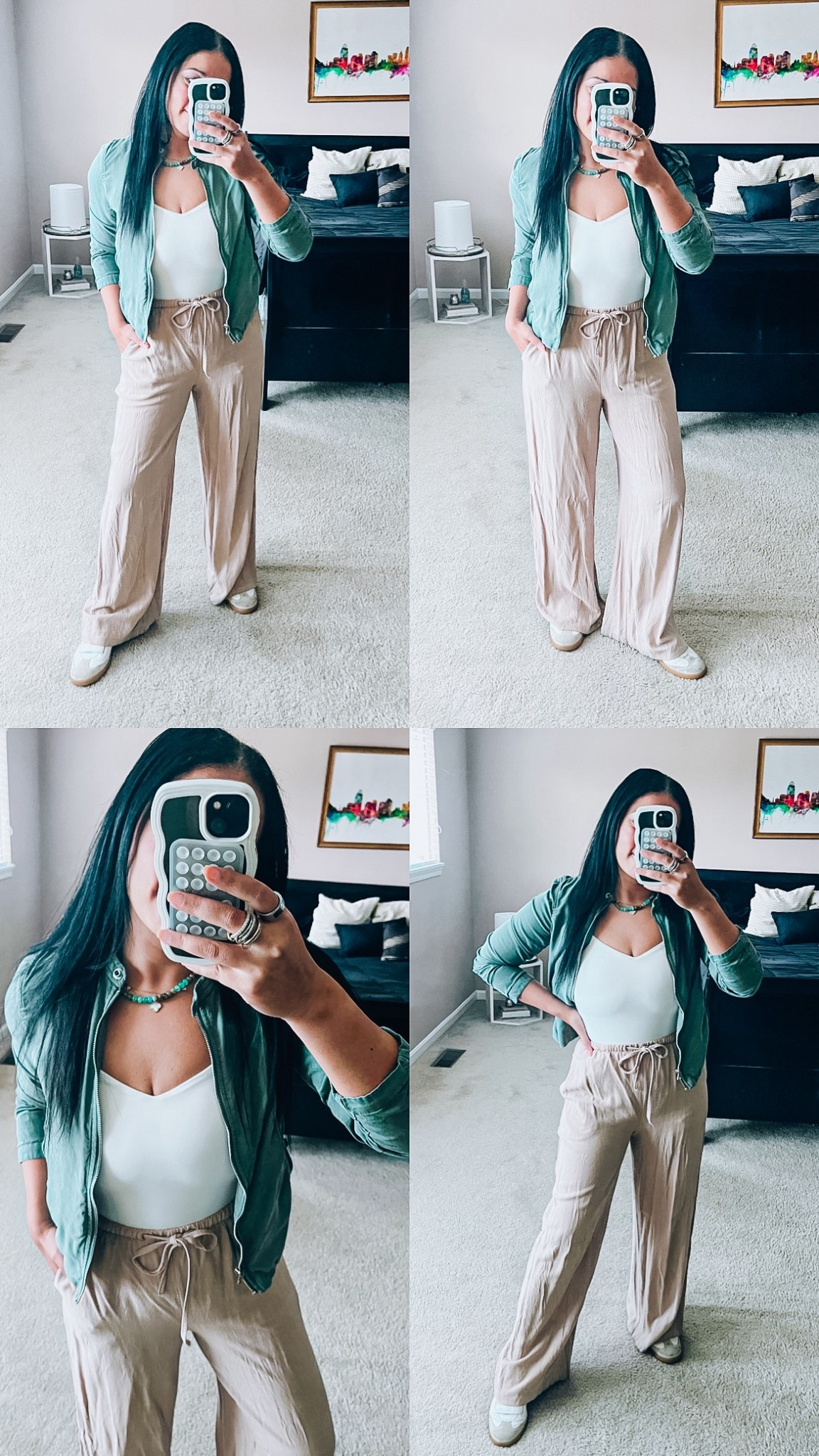 Amazon linen pants (size S)
Klassy bodysuit (size S)
Green jacket
Beaded necklace
Isabel marant sneakers


#LTKdayinmylife #LTKootd #LTKmomlife