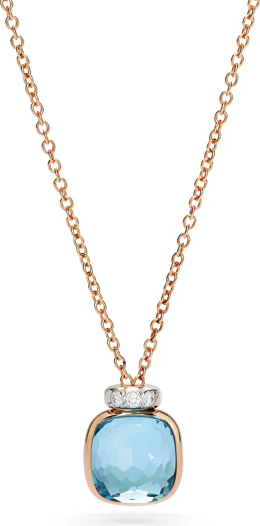 Nudo Sky Blue Topaz & Diamond Pendant Necklace | Nordstrom