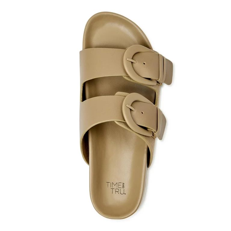 Time and Tru Women's Dressy Footbed Slide Sandals | Walmart (US)
