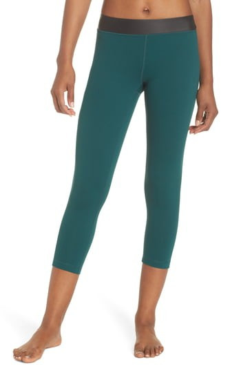 Women's Zella Neo Banded Crop Leggings, Size X-Small - Green | Nordstrom