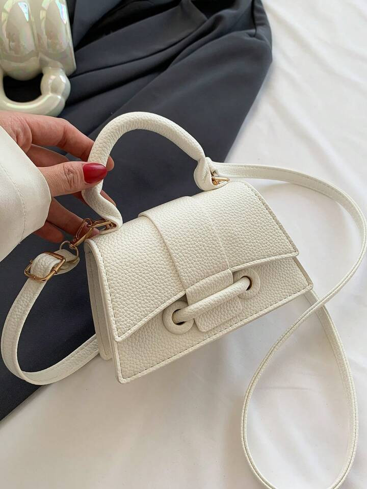 This year's popular super texture lipstick bag foreign mini small square bag, new solid color ver... | SHEIN