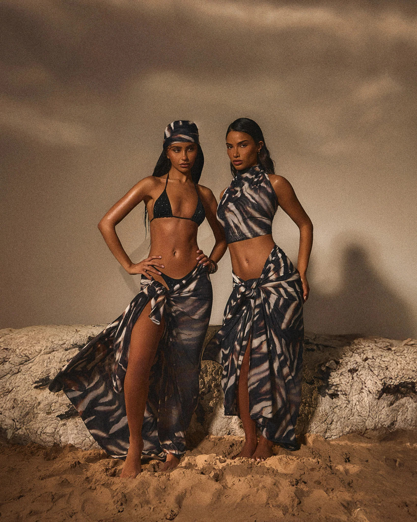 The Gracie Maxi Skirt and Headscarf Set in Zebra Print | Mars The Label