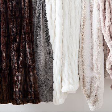 Faux Fur Cascade Throw | West Elm (US)