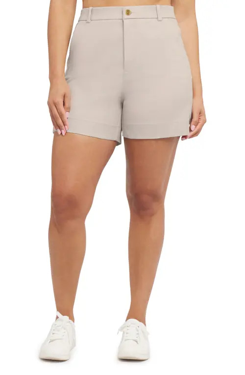 SPANX® SPANXsupersmooth™ Stretch Twill Shorts in Bone at Nordstrom, Size Large | Nordstrom