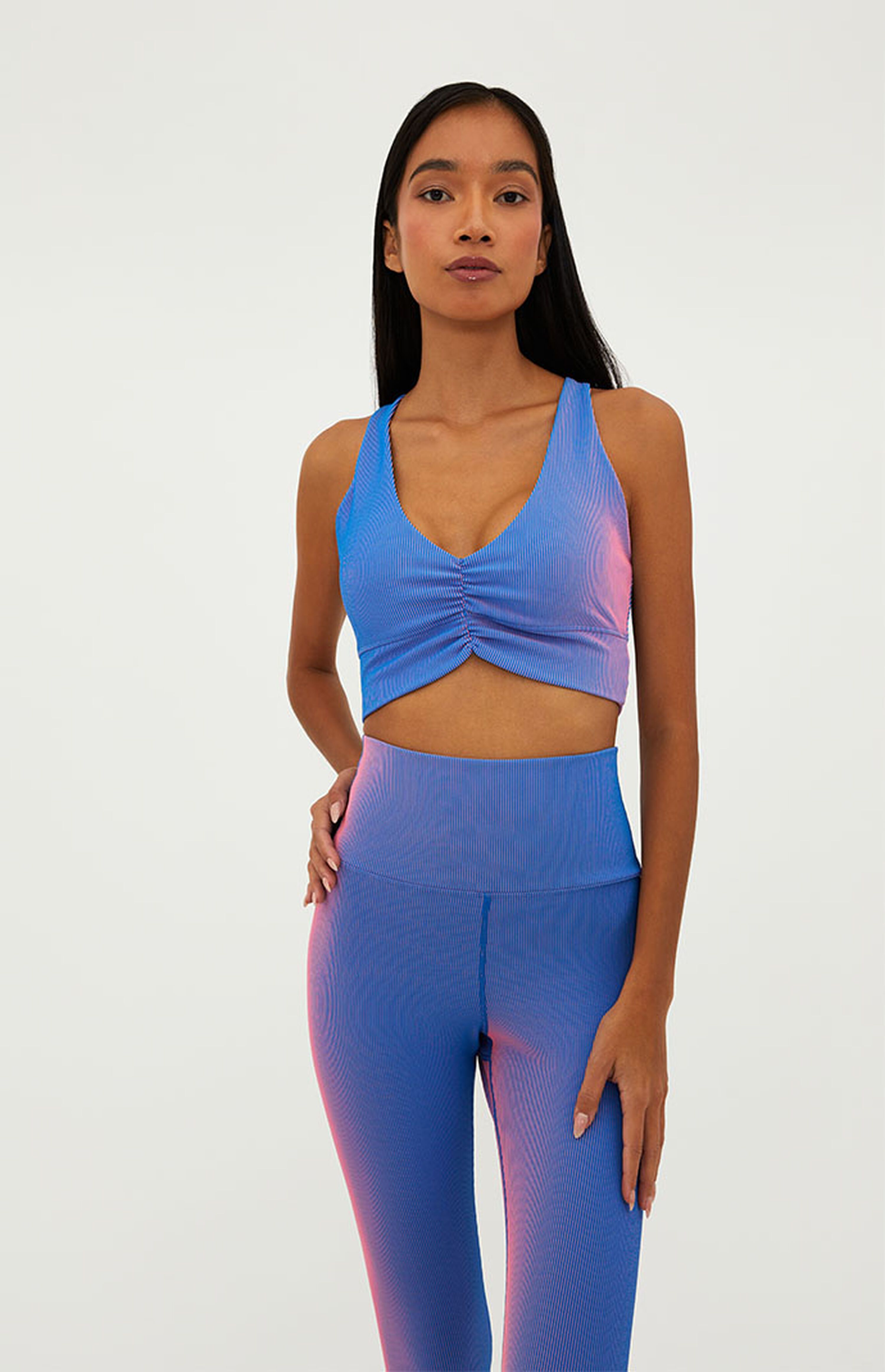 Beach Riot Eco Active Imperial Two Tone Ribbed Mindy Top | PacSun