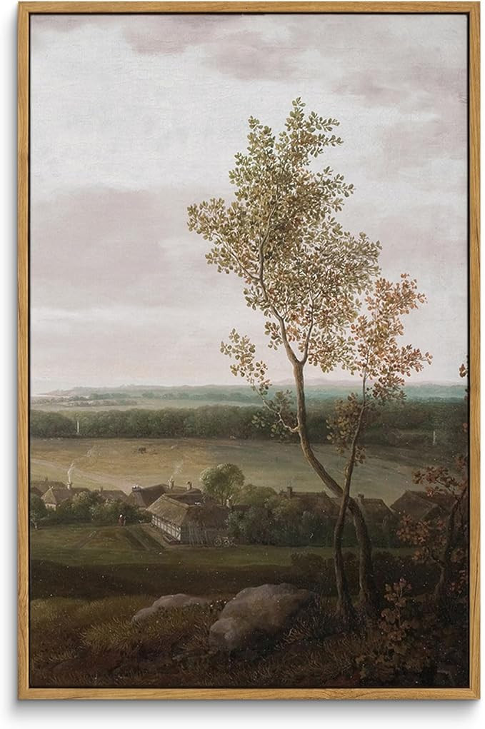 InSimSea Framed Canvas Prints Art Vintage Decor, Rural Scenery Landscape Paintings, Large Prints,... | Amazon (US)