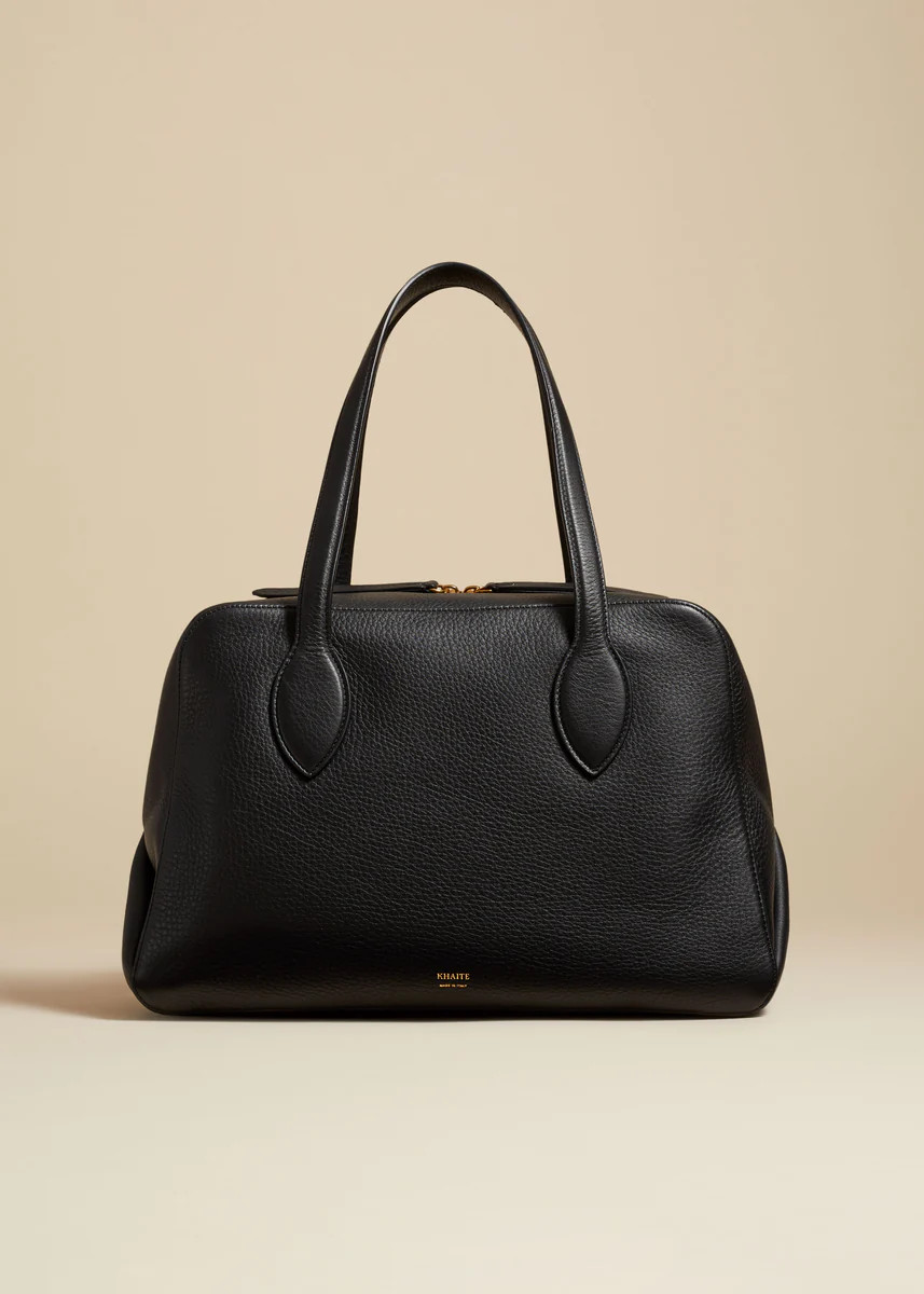 The Medium Maeve Bag in Black Pebbled Leather | Khaite