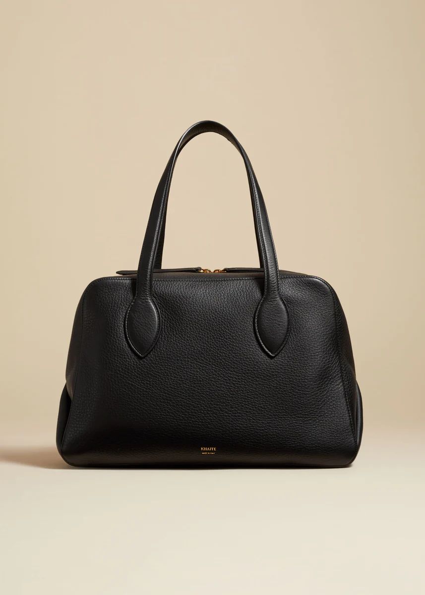 The Medium Maeve Bag in Black Pebbled Leather | Khaite