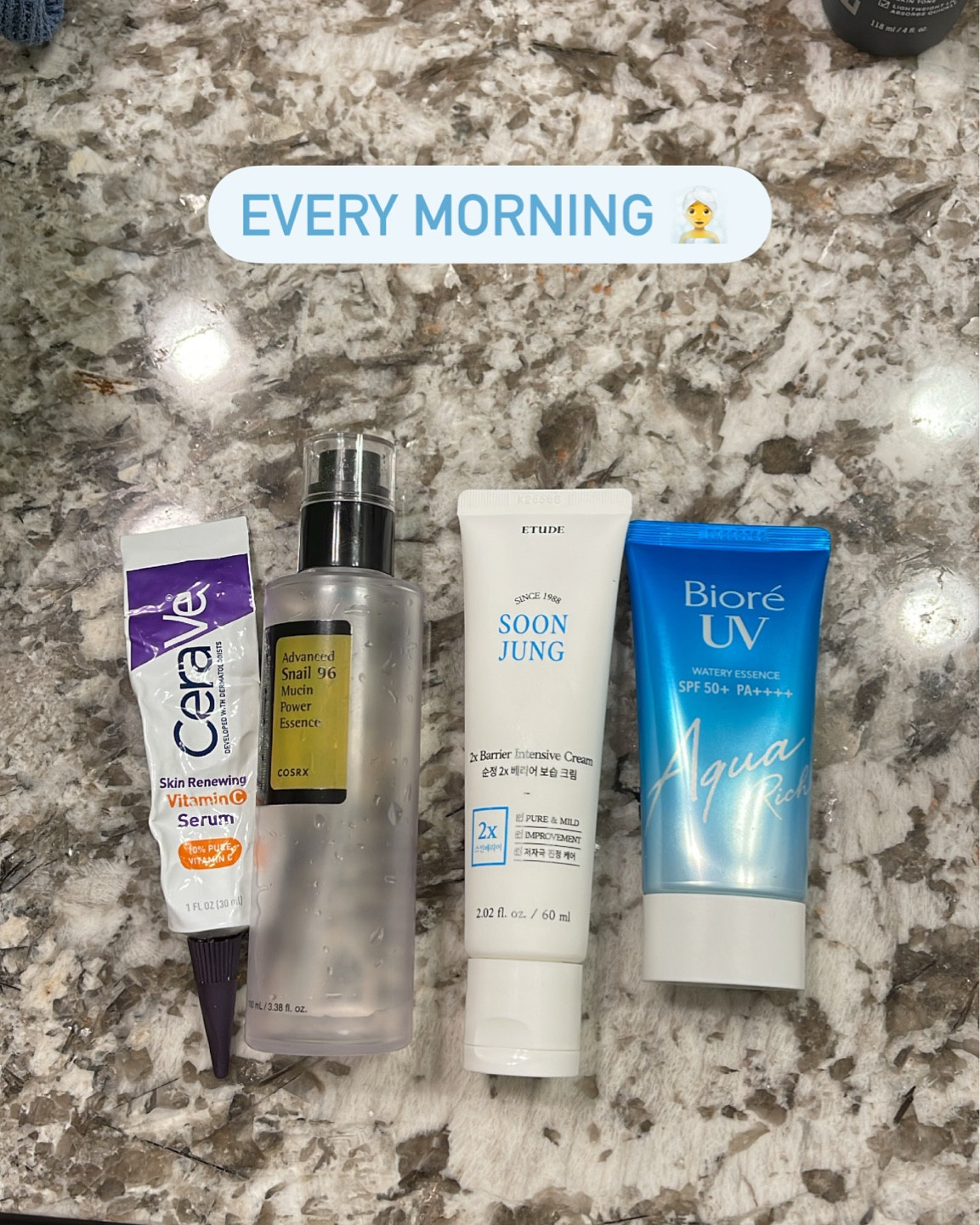 Products I use every morning! Vitamin C, essence, moisturizer, and sunscreen 🙂

#LTKbeauty #LTKunder50