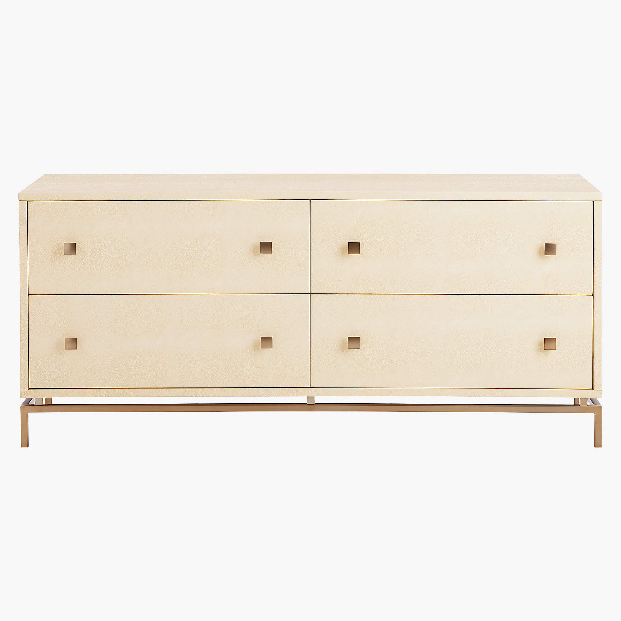 Ivory Shagreen Embossed Low Dresser + Reviews | CB2 | CB2