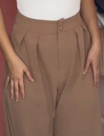 Poéselle Summer High-Waisted Pants Multi-Piece Set, Wide Leg Pants High Waist Fold Pleated Wide ... | SHEIN