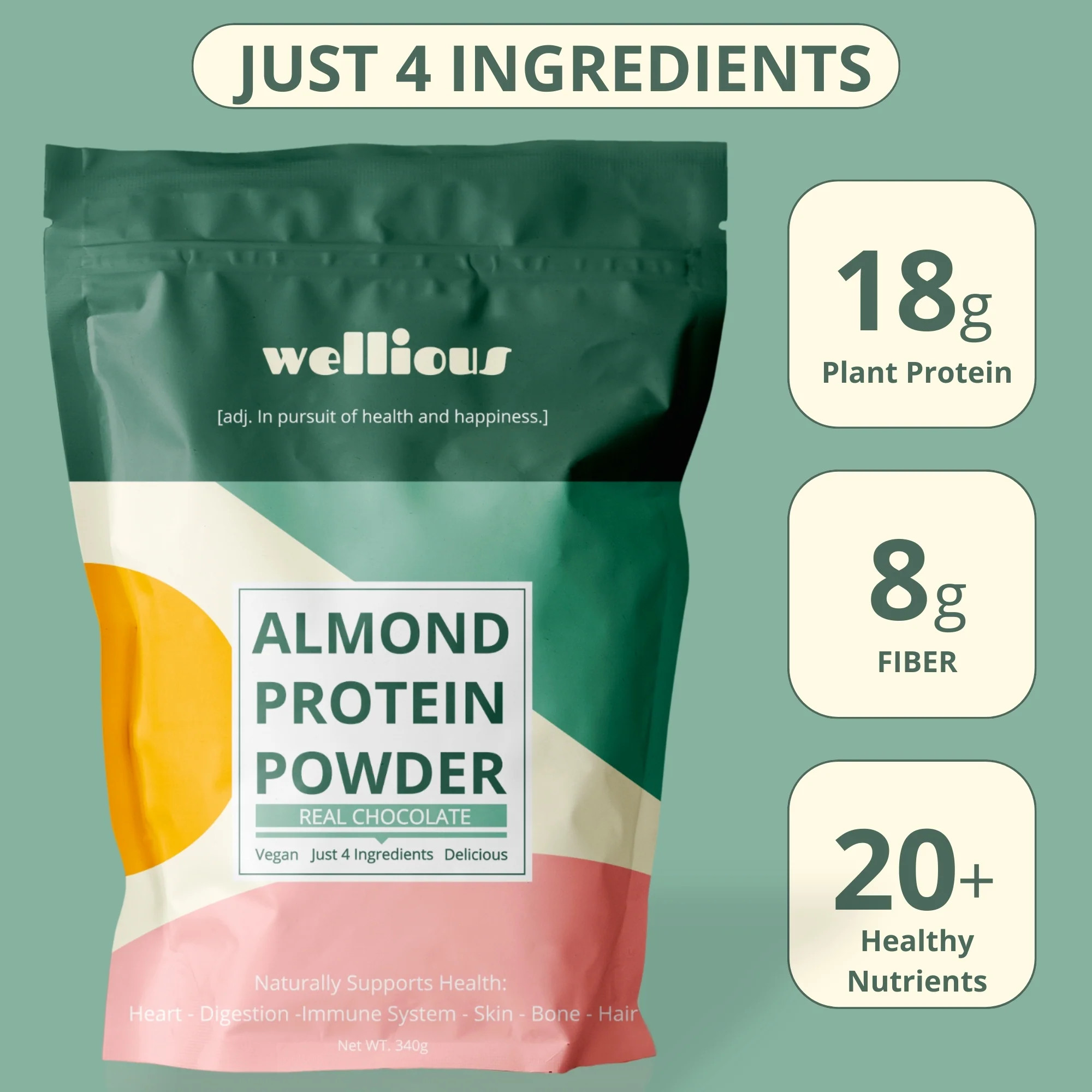 Wellious Protein Powder - Real Chocolate | Wellious