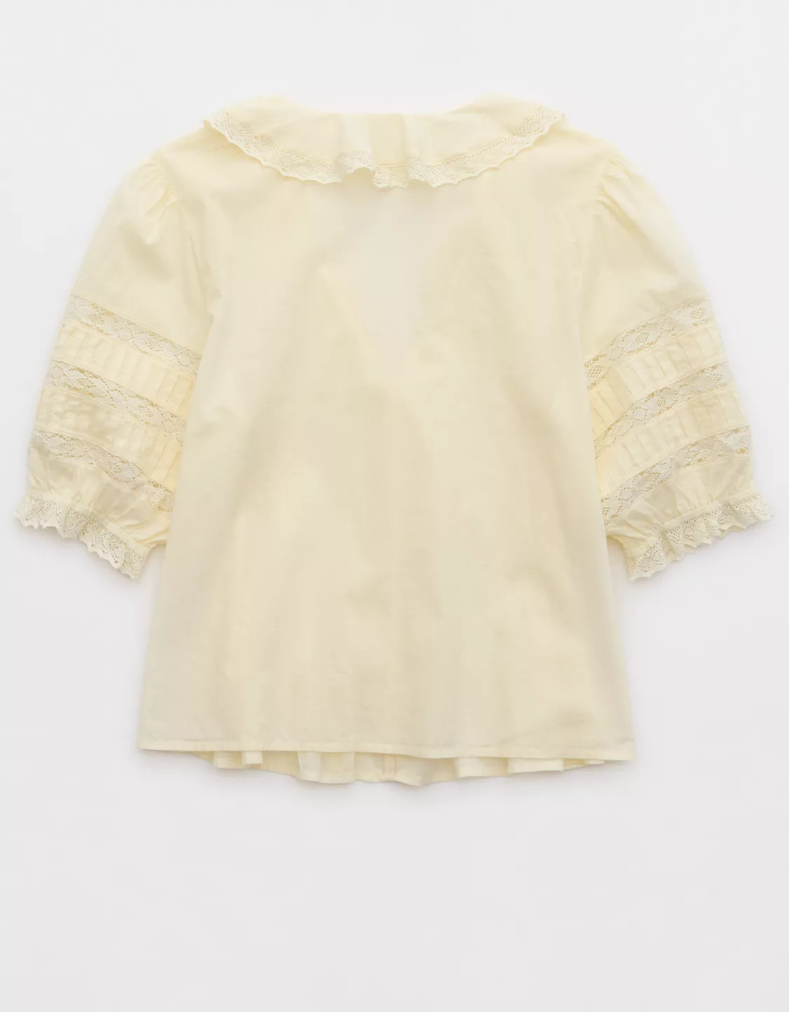 Aerie Short Sleeve Ruffle Blouse | Aerie