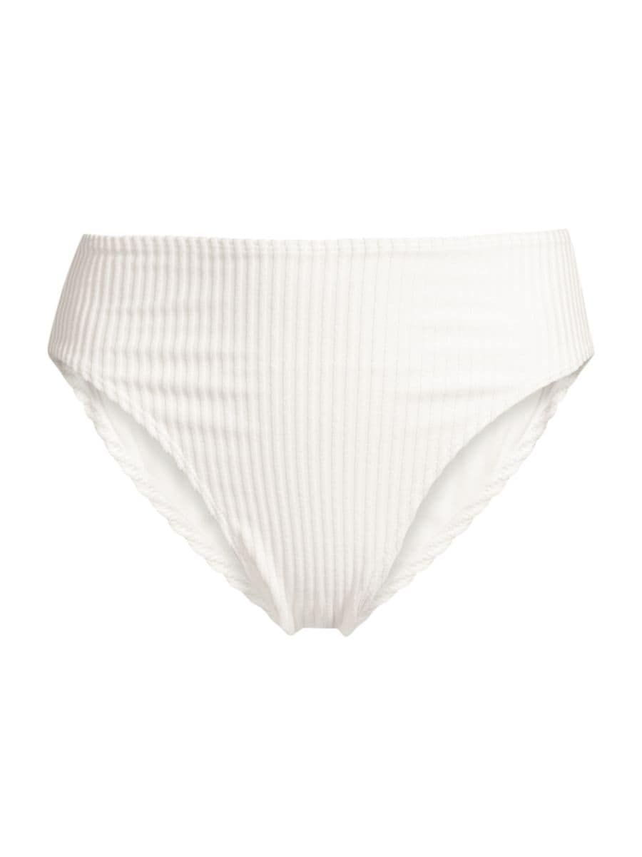 Chania Ribbed High-Waisted Bikini Bottom | Saks Fifth Avenue