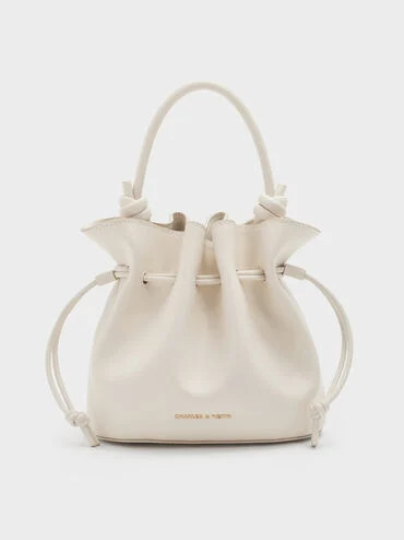 Sammie Drawstring Bucket Bag
    
         - Cream | Charles & Keith US