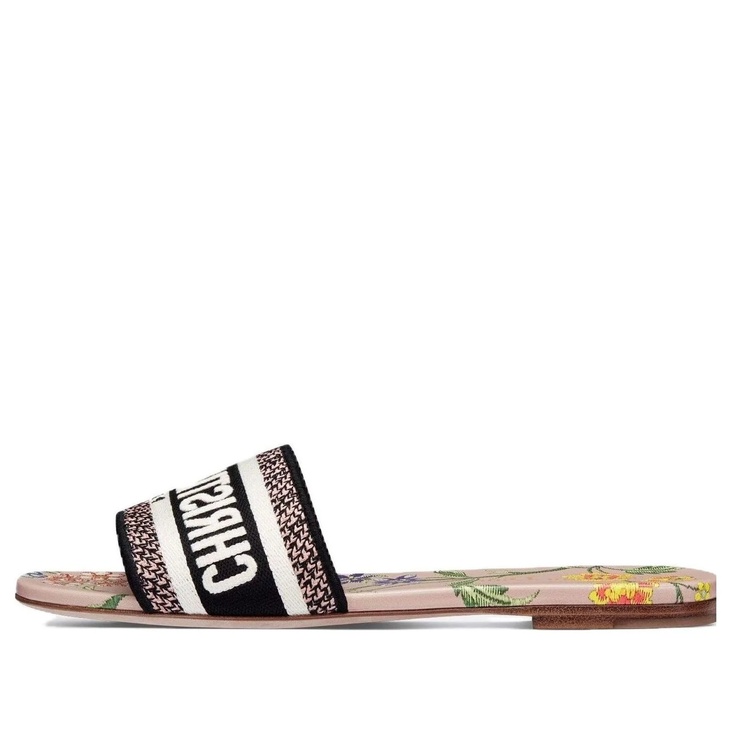 (WMNS) DIOR Dway Slide Powder Pink Multicolor Embroidered Cotton | KICKS CREW