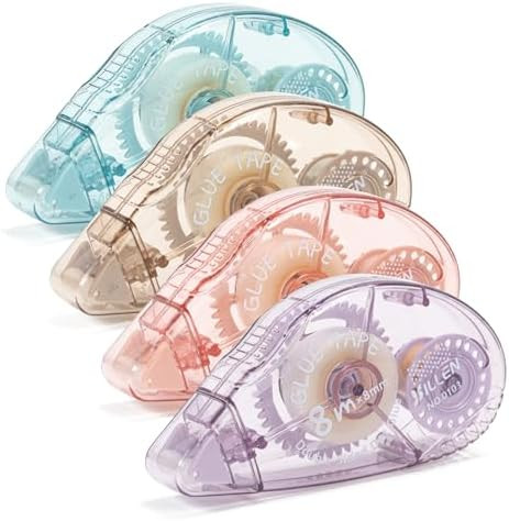 4 Pack Double Sided Tape Roller, Scrapbook Supplies, Glue Tape Roller for Crafts, Double-Sided Ad... | Amazon (US)