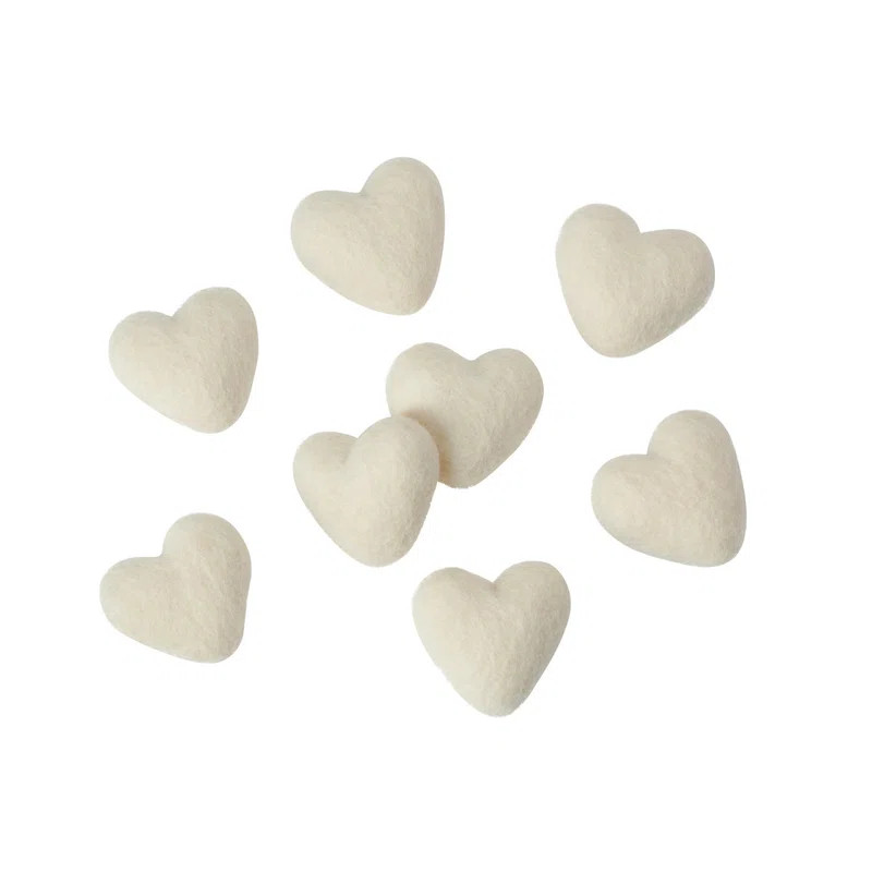 MODWOOL Decorative Heart Vase Filler Wool Decor (Set of 8) | Wayfair North America