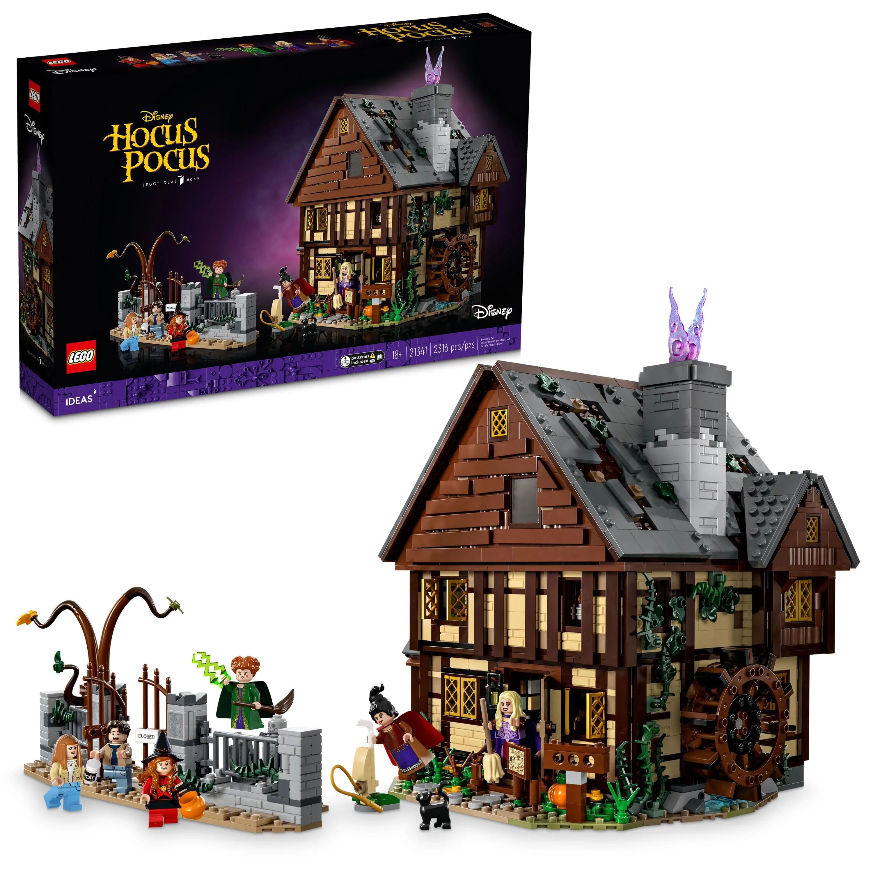 LEGO Ideas Disney Hocus Pocus: The Sanderson Sisters' Cottage Collectible Building Set, Gift Idea... | Walmart (US)