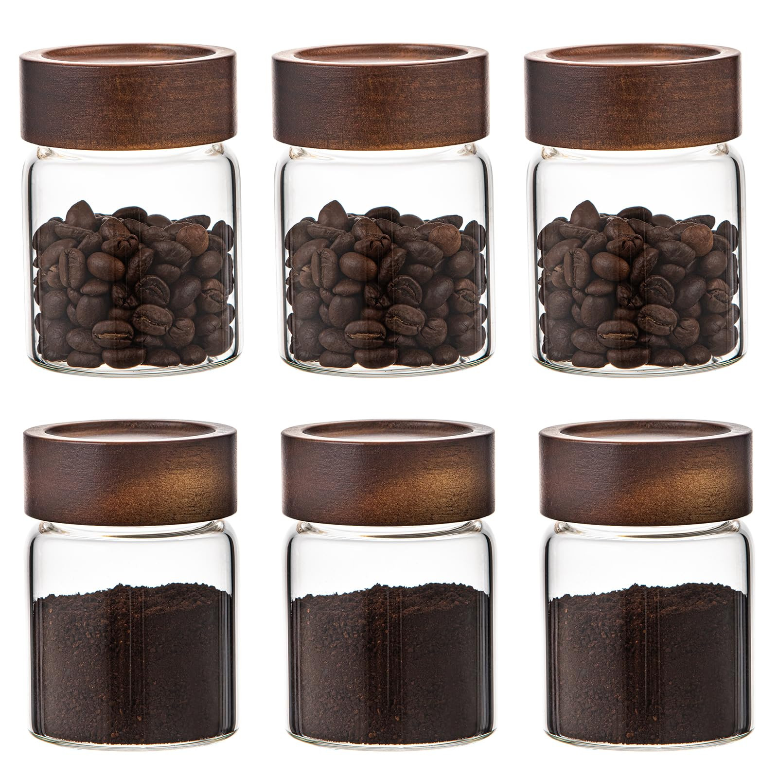 Glass Spice jars Glass Jars with Screw Lid 5 oz, Food Storage Canister for Pantry Sugar Tea Coffe... | Amazon (US)