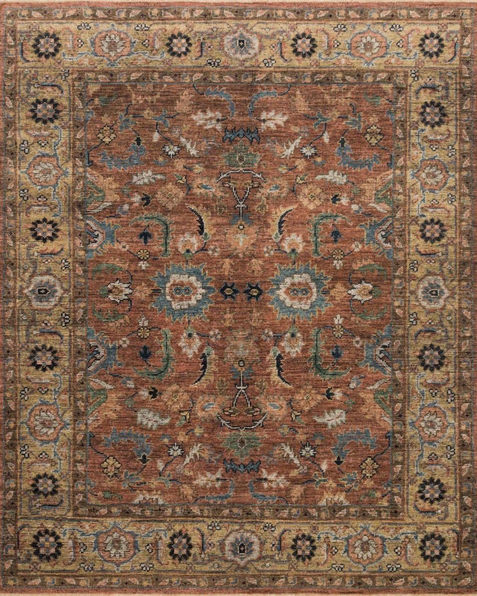 Loloi Heirloom HQ-08 Brick - Sand Area Rug | RugStudio.com