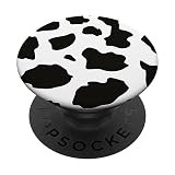 Black and White cow print cute design for boys teen girls PopSockets Standard PopGrip | Amazon (US)