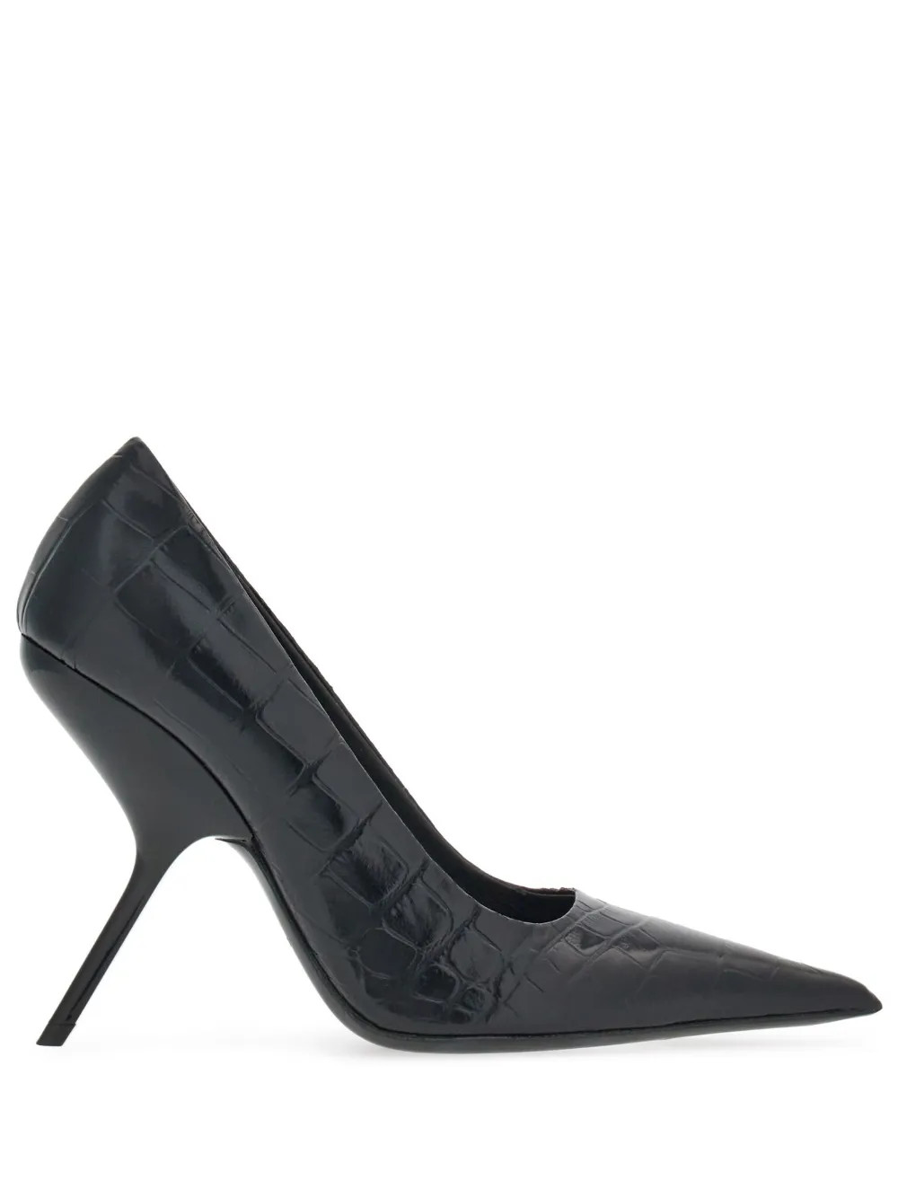 Ferragamo Eva 105mm crocodile-embossed Pumps  | Black | FARFETCH AU | Farfetch Global