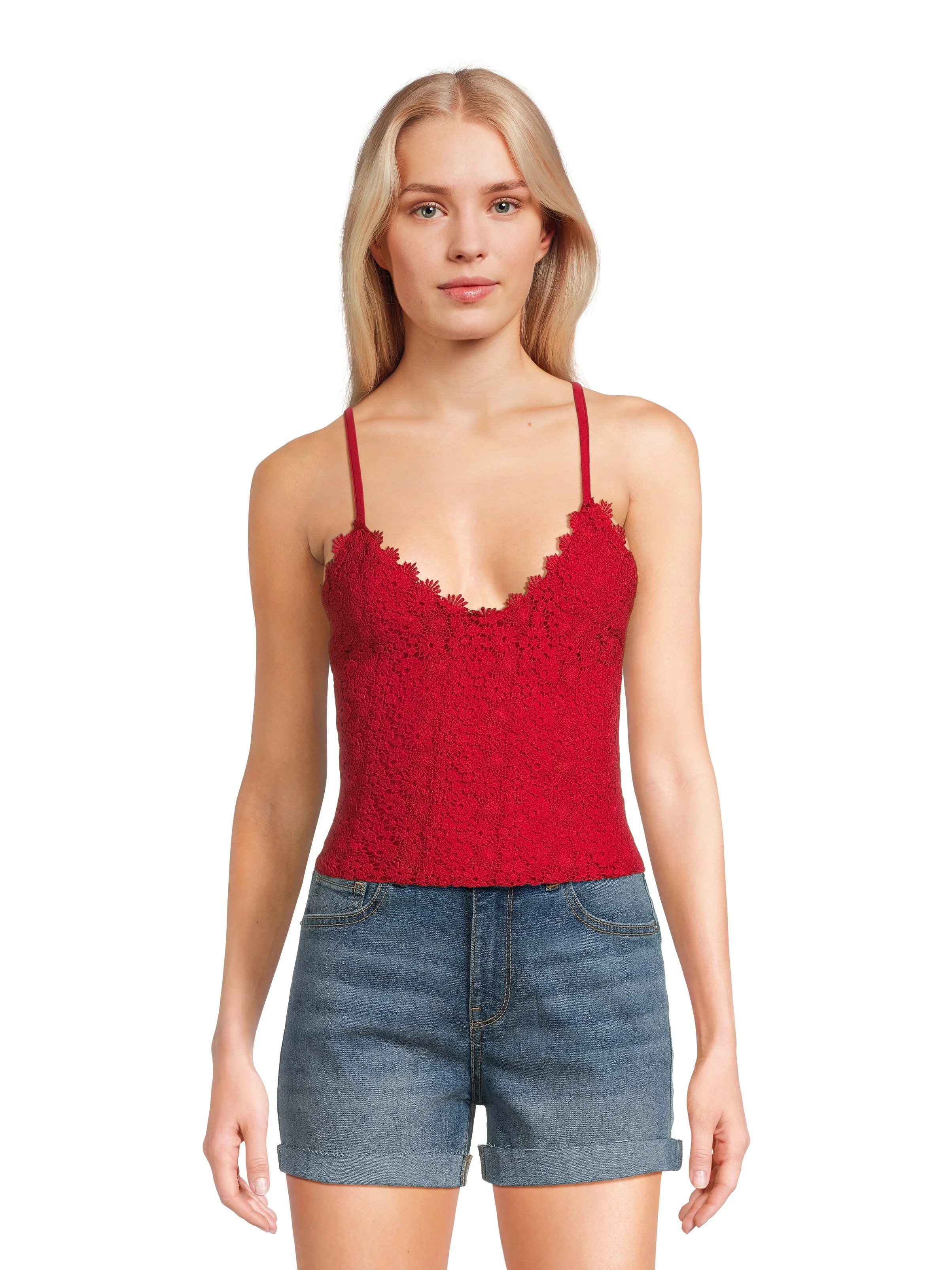 No Boundaries Juniors Crochet Tank Top, Sizes XS-3XL | Walmart (US)