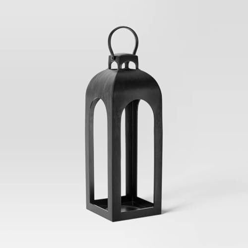 Threshold Outdoor Lantern Candle Holder - Black (22.5"x7.7") | Amazon (US)
