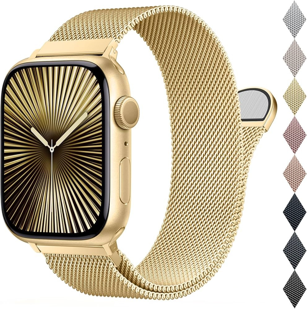 BELONGME Mesh Metal Loop Compatible with Apple Watch Band 40mm 41mm 38mm 42mm 44mm 45mm 46mm 49mm... | Amazon (US)