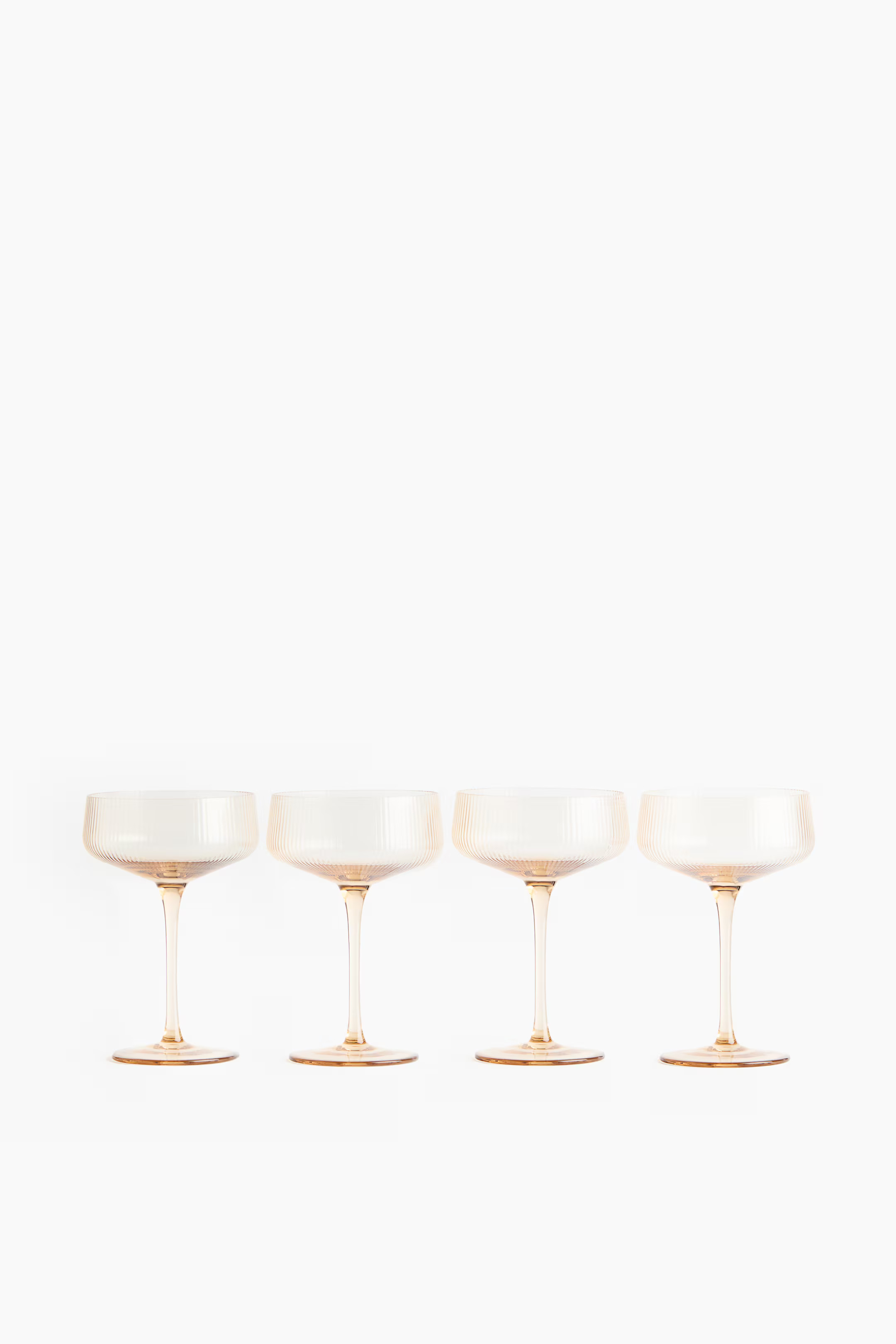 4-pack fluted coupe glasses | H&M (UK, MY, IN, SG, PH, TW, HK)