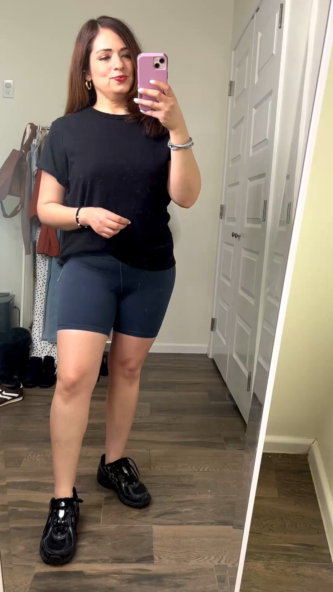 Sized up to a large in this cozy tshirt it feels so soft and there biker shorts are so comfortable and absolutely soft too it’s 5 inch seams wearing a size medium 



#LTKSaleAlert #LTKActive